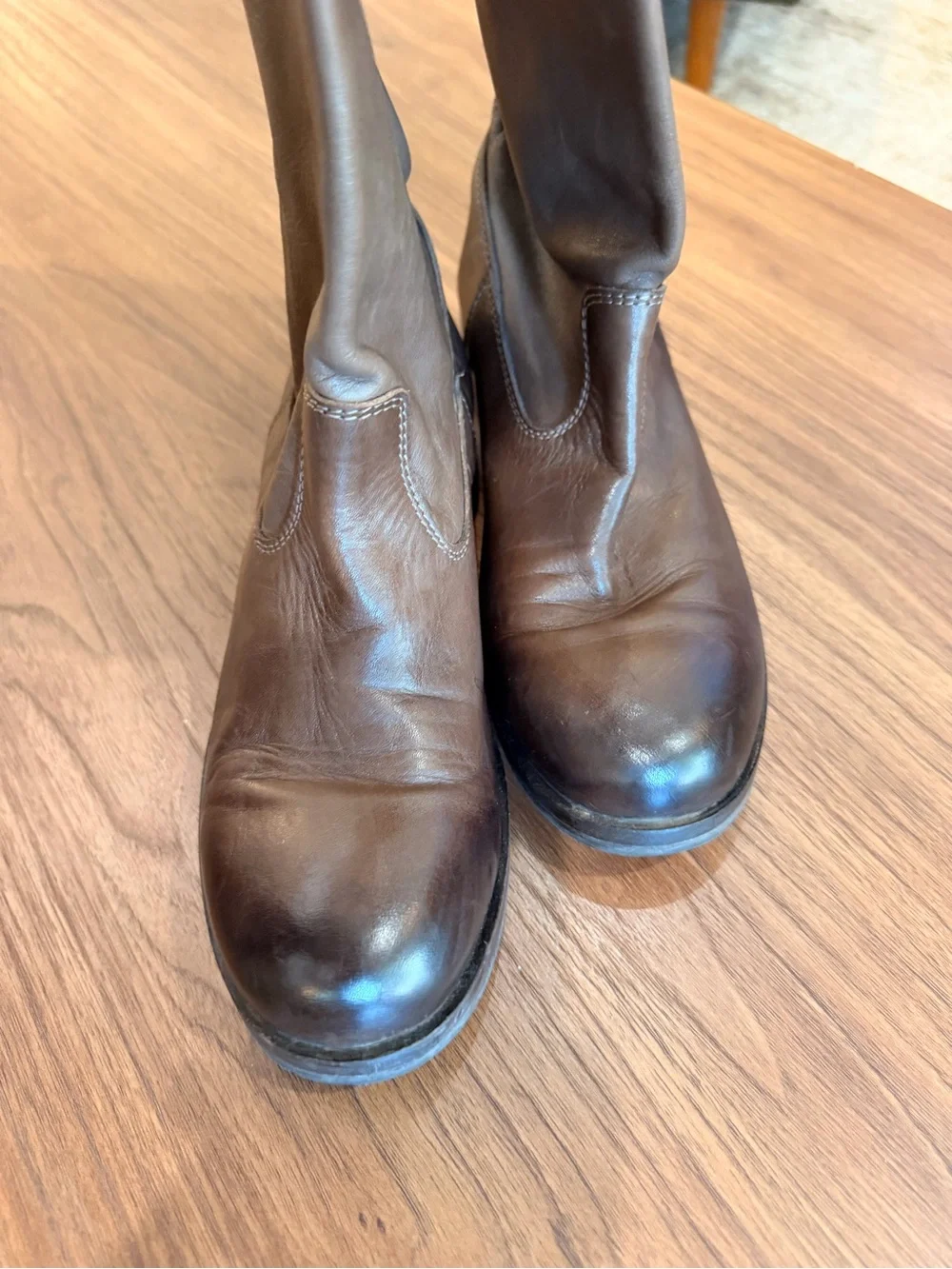 Buttery Soft Over the Knee Leather Boots Size 7.5 Women's Made in Italy Oiled